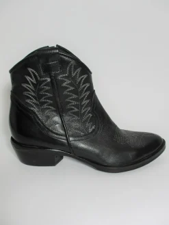 Tronchetto texano pelle donna K2040 nero<Niche Online