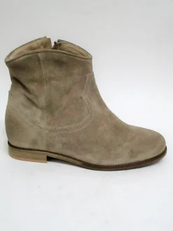 Tronchetto texano pelle donna VALERY 090 beige<Valery Calzature Best