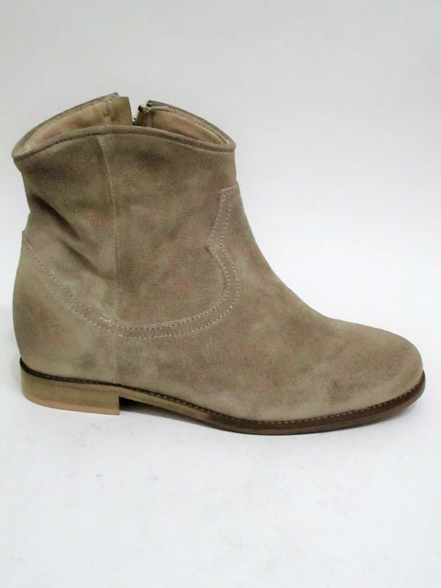 Tronchetto texano pelle donna VALERY 090 beige<Valery Calzature Best