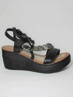 Zeppa pelle donna 528064 nero<AS98 Outlet